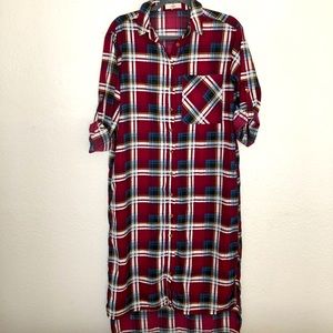 Plaid long dress